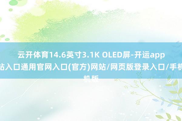 云开体育14.6英寸3.1K OLED屏-开运app全站入口通用官网入口(官方)网站/网页版登录入口/手机版