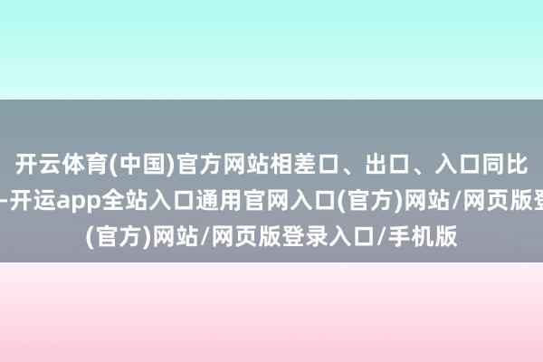 开云体育(中国)官方网站相差口、出口、入口同比一齐罢了正增长-开运app全站入口通用官网入口(官方)网站/网页版登录入口/手机版